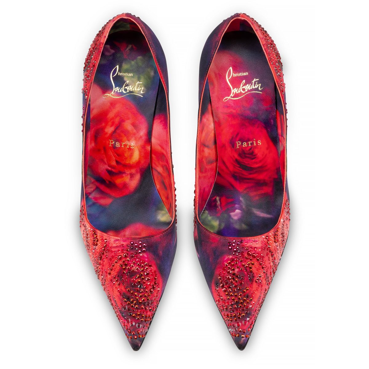 Christian Louboutin Shop – Christian Louboutin kate max roses strass – 1250317j646 High Heels für stilvolle Auftritte