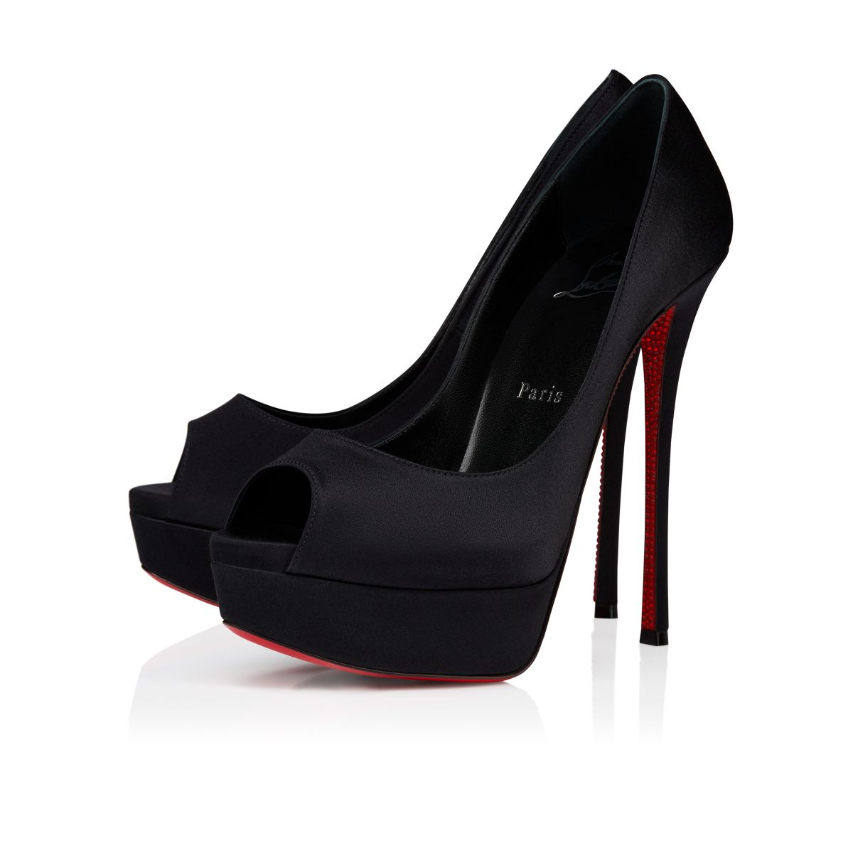 Christian Louboutin Shop – Christian Louboutin lady peep suola strass – 1250537b439 High Heels für stilvolle Auftritte