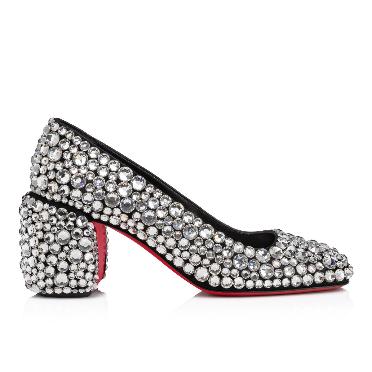 Christian Louboutin Shop – Christian Louboutin minny maxi strass – 3240093t023 High Heels für stilvolle Auftritte