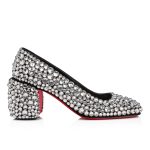 Christian Louboutin Shop – Christian Louboutin minny maxi strass – 3240093t023 High Heels für stilvolle Auftritte