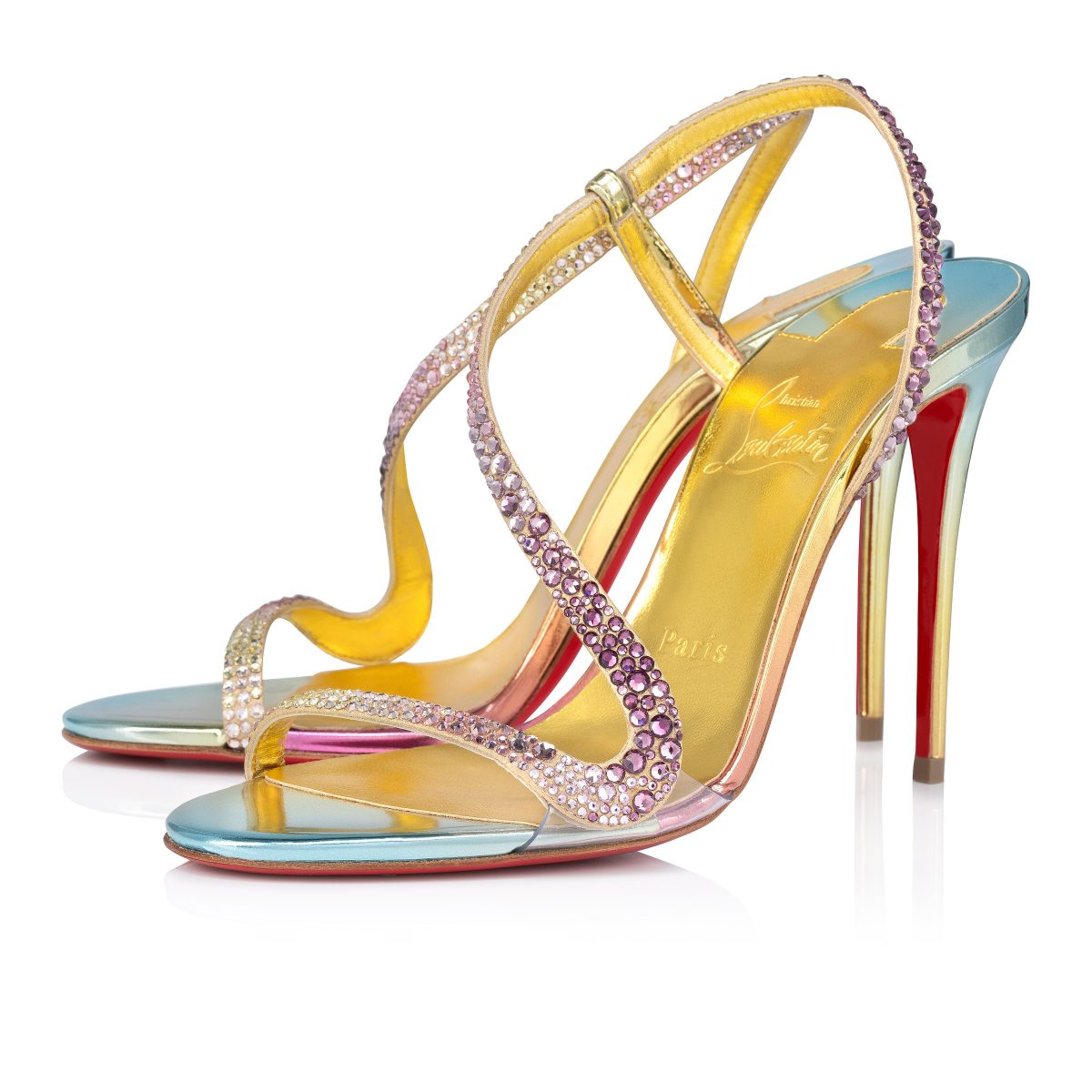 Christian Louboutin Shop – Christian Louboutin rosalie strass boreal – 12501556833 High Heels für stilvolle Auftritte