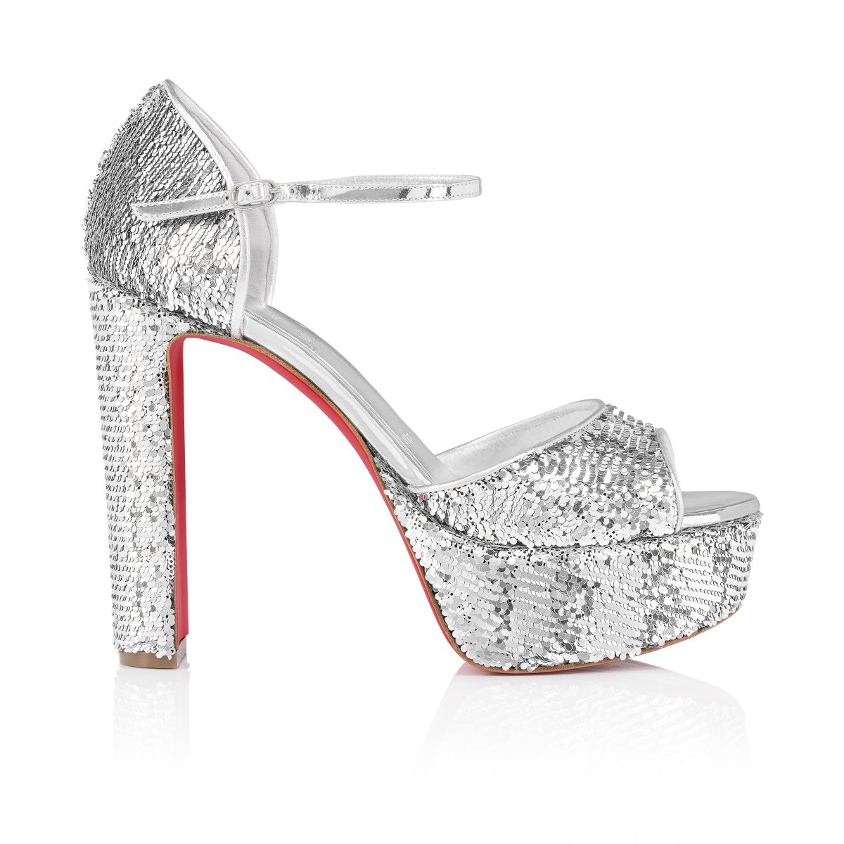 Christian Louboutin Shop – Christian Louboutin sandaloo mini paillettes – 1250312s281 High Heels für stilvolle Auftritte