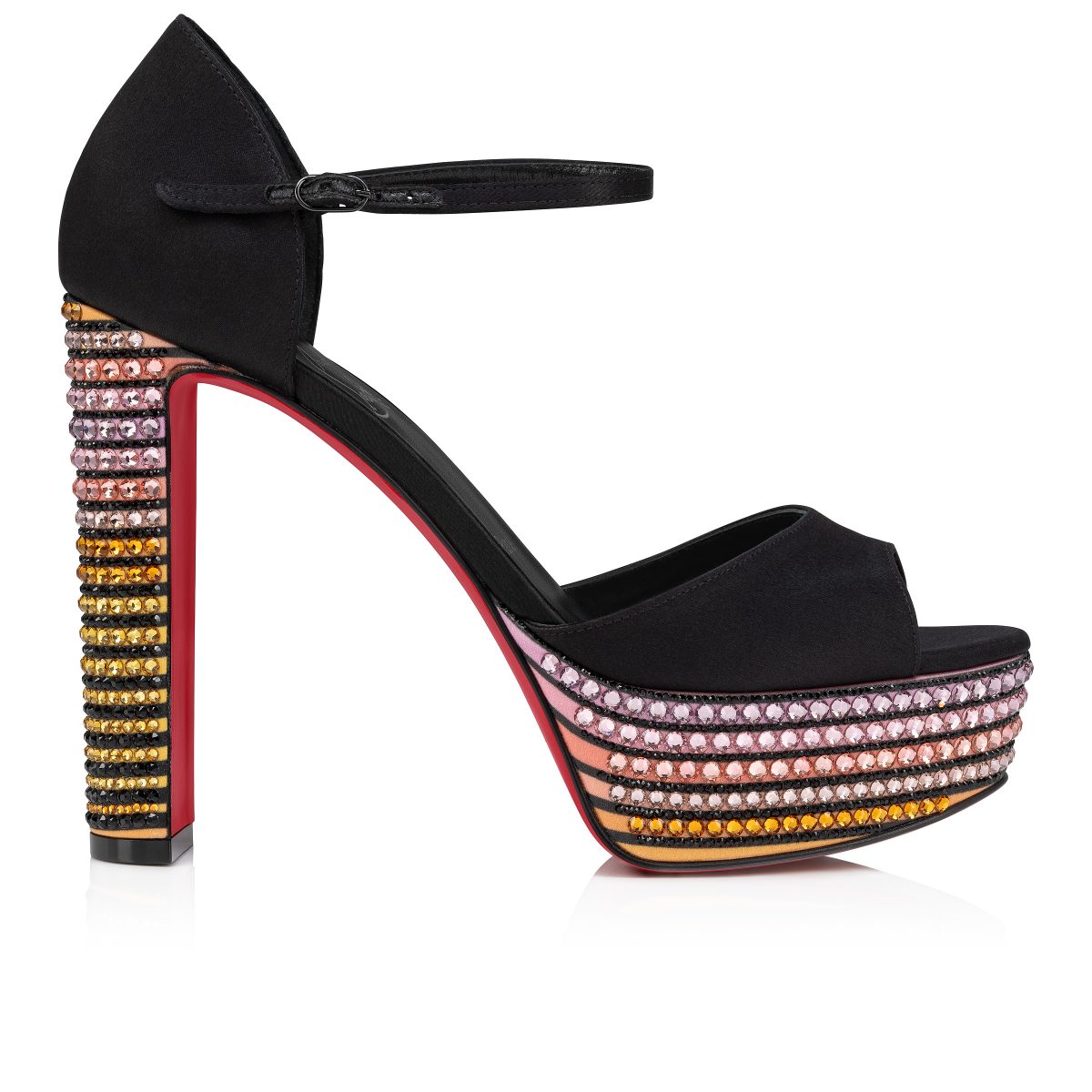 Christian Louboutin Shop – Christian Louboutin sandaloo strass aftersun – 3240111t177 High Heels für stilvolle Auftritte